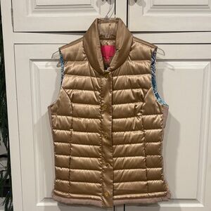 Lilly Pulitzer Gold Puffer Vest